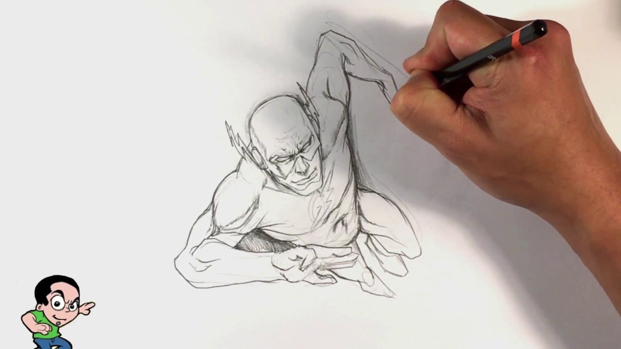 1280x720 Drawing Flash From Jla - Flash Running Drawing