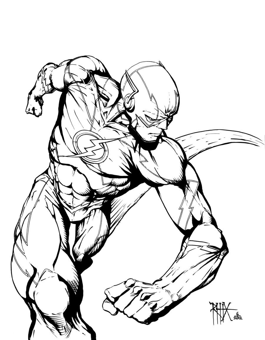 900x1155 Flash Superhero Coloring Pages Printable Coloring - Flash Superhero Drawing