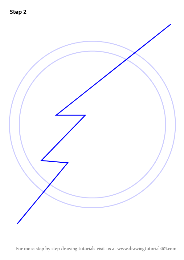 597x844 Learn How To Draw The Flash Symbol - Flash Symbol Drawing