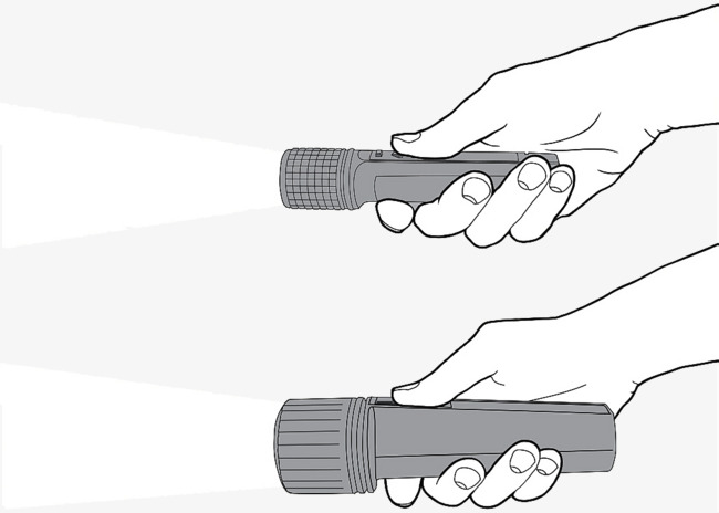 650x464 Hand The Torch To Open The Light, Torch Clipart, Holding - Flashlight Drawing