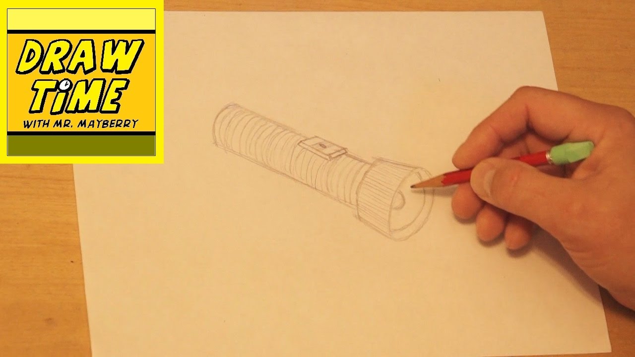 1280x720 How To Draw A Flashlight - Flashlight Drawing