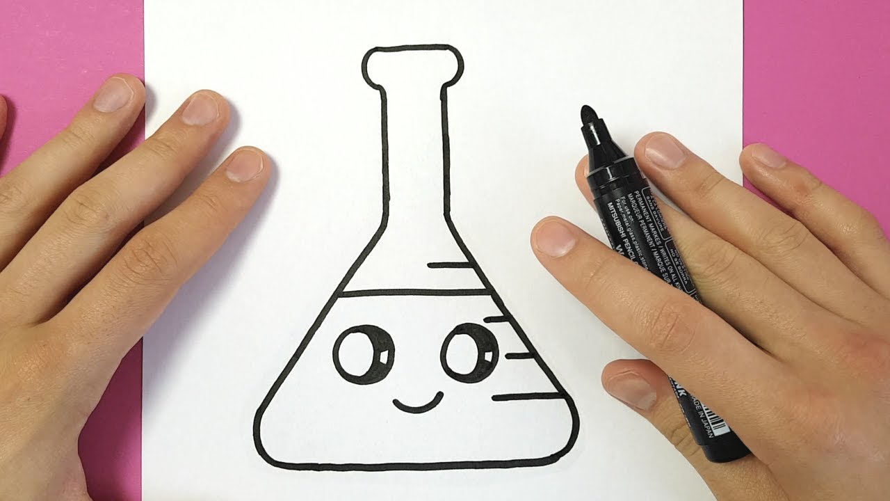 1280x720 how to draw an erlenmeyer flask cute and easy - Flask Drawing