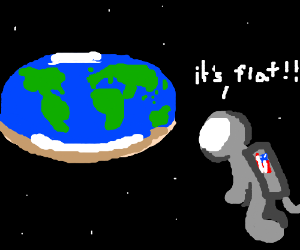 300x250 flat earth astronaut drawing - Flat Earth Drawing