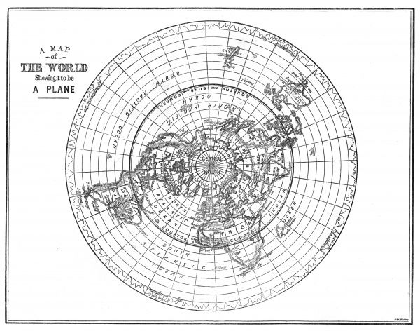 600x472 prints of flat earth map of the world showing it to be a plane - Flat Earth Drawing