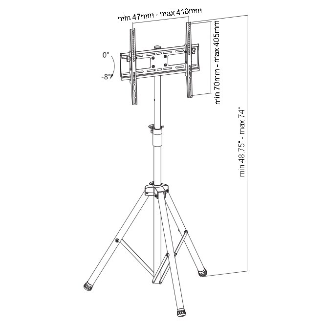 667x667 Vivo Vivo Black Tripod To Lcd Led Flat Screen Tv Display - Flat Screen Tv Drawing