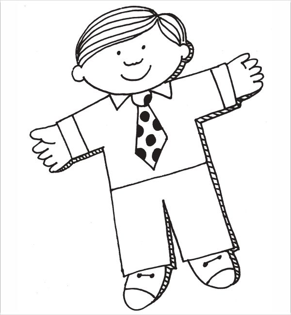 600x650 Flat Stanley Template - Flat Stanley Drawing