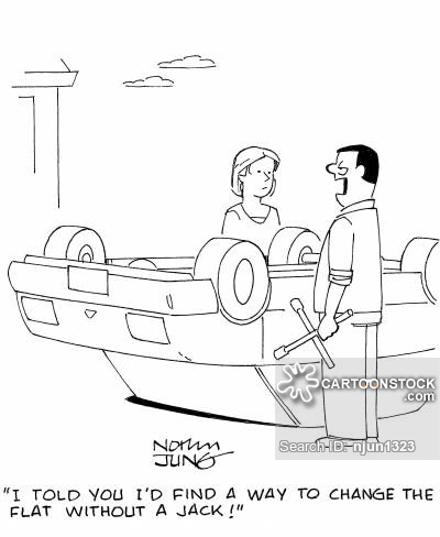 400x488 Flat Tire Cartoons And Comics - Flat Tire Drawing