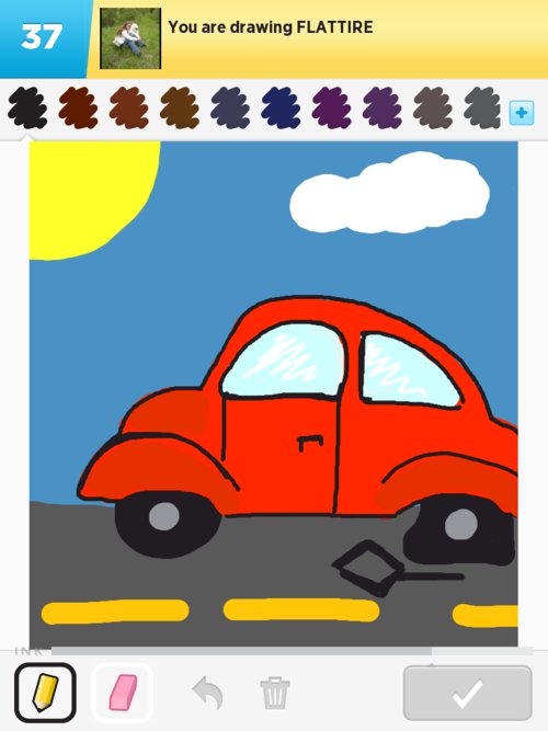 500x667 Flattire Drawings - Flat Tire Drawing