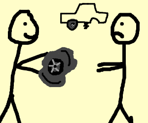 300x250 guy gave another guy flat tire drawing - Flat Tire Drawing