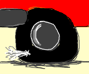 300x250 zoom flat tire, air coming out slowly drawing - Flat Tire Drawing
