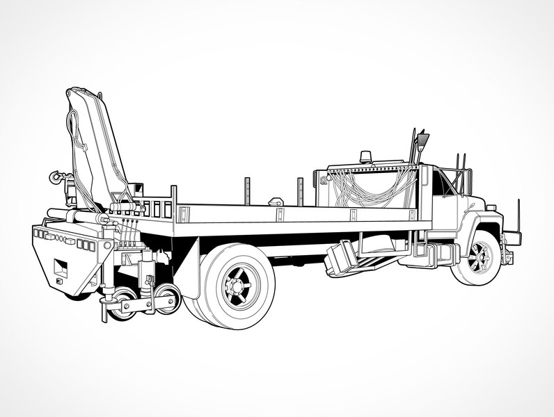 Flatbed Truck Drawing at Explore collection of