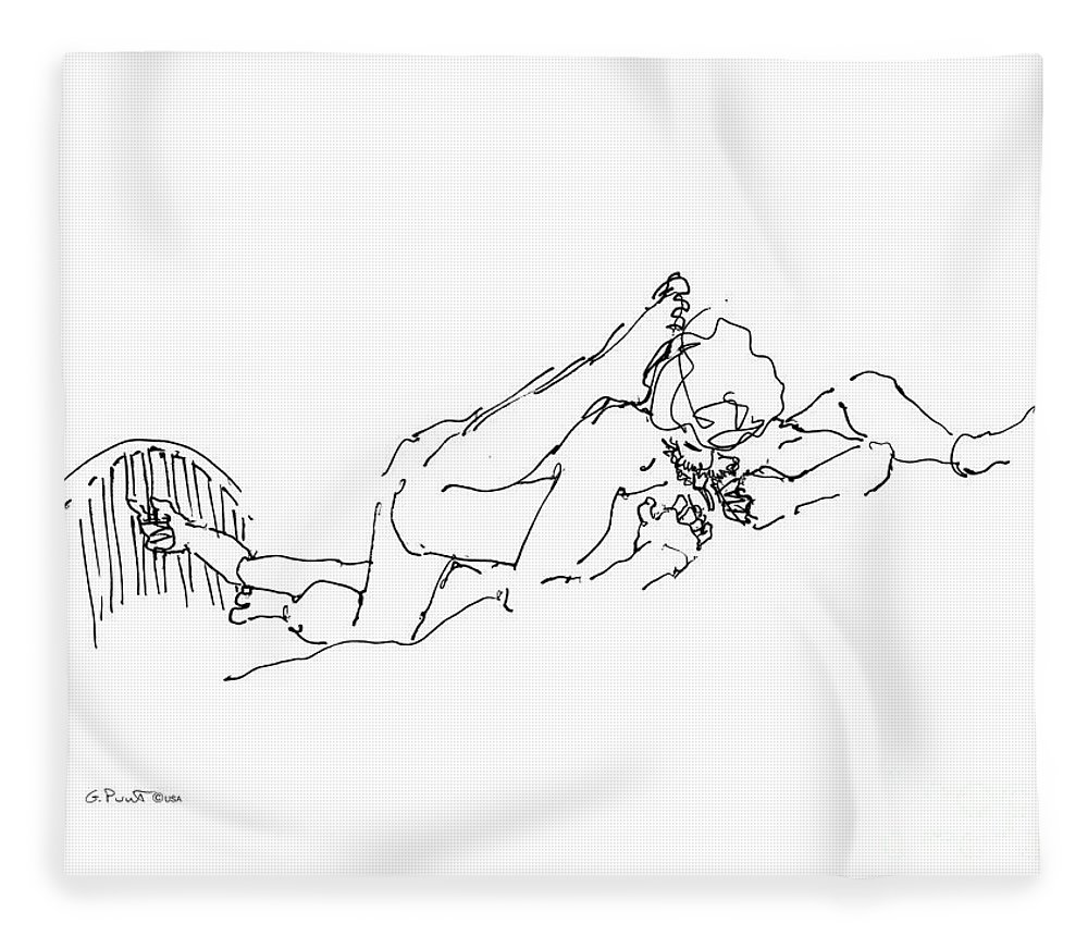1000x860 cunnilingus art drawings fleece blanket for sale - Fleece Drawing