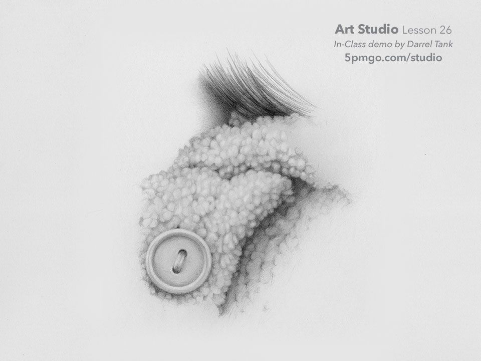 960x720 fleece sweater texture drawing study from lesson of darrel - Fleece Drawing