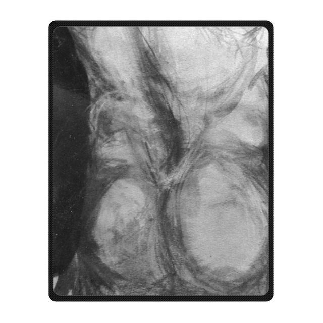 640x640 coral fleece fabric soft decoration bedroom custom black and white - Fleece Drawing