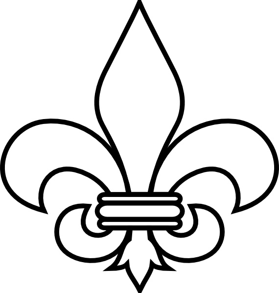 570x598 Fleur De Lis Outline Clip Art Free Vector In Open Office Drawing - Fleur De Lis Drawing