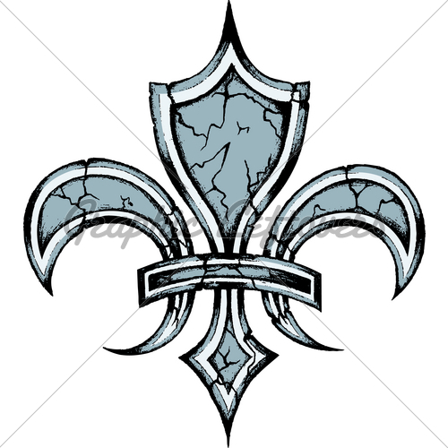 500x500 hand drawing fleur de lys gl stock images - Fleur De Lis Drawing