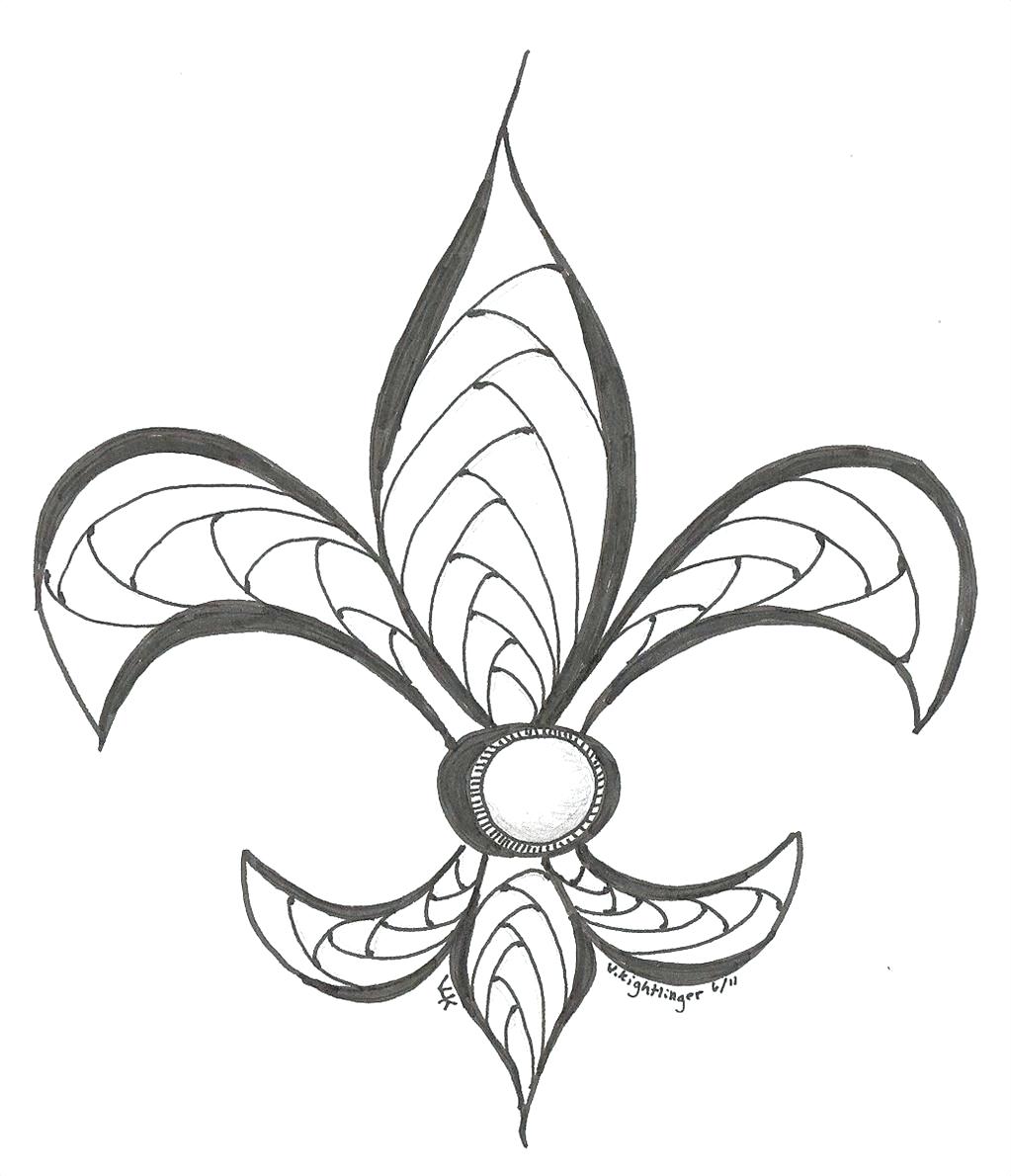 1023x1190 Modest Saints Fleur De Lis Coloring - Fleur De Lis Drawing