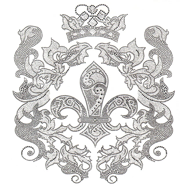 648x648 Drawn Crown Fleur De Lis - Fleur De Lis Line Drawing