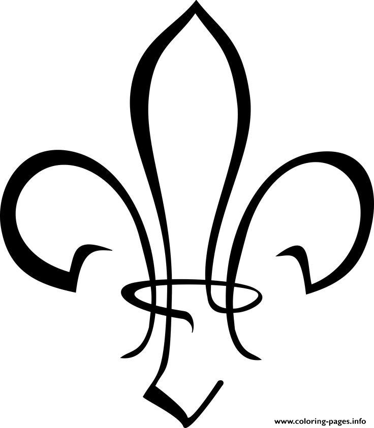736x843 Fleur De Lis Coloring Page - Fleur De Lis Line Drawing