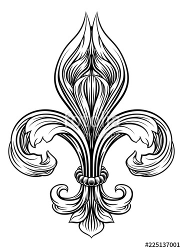 366x500 a fleur de lis heraldic coat of arms graphic design element stock - Fleur De Lis Line Drawing
