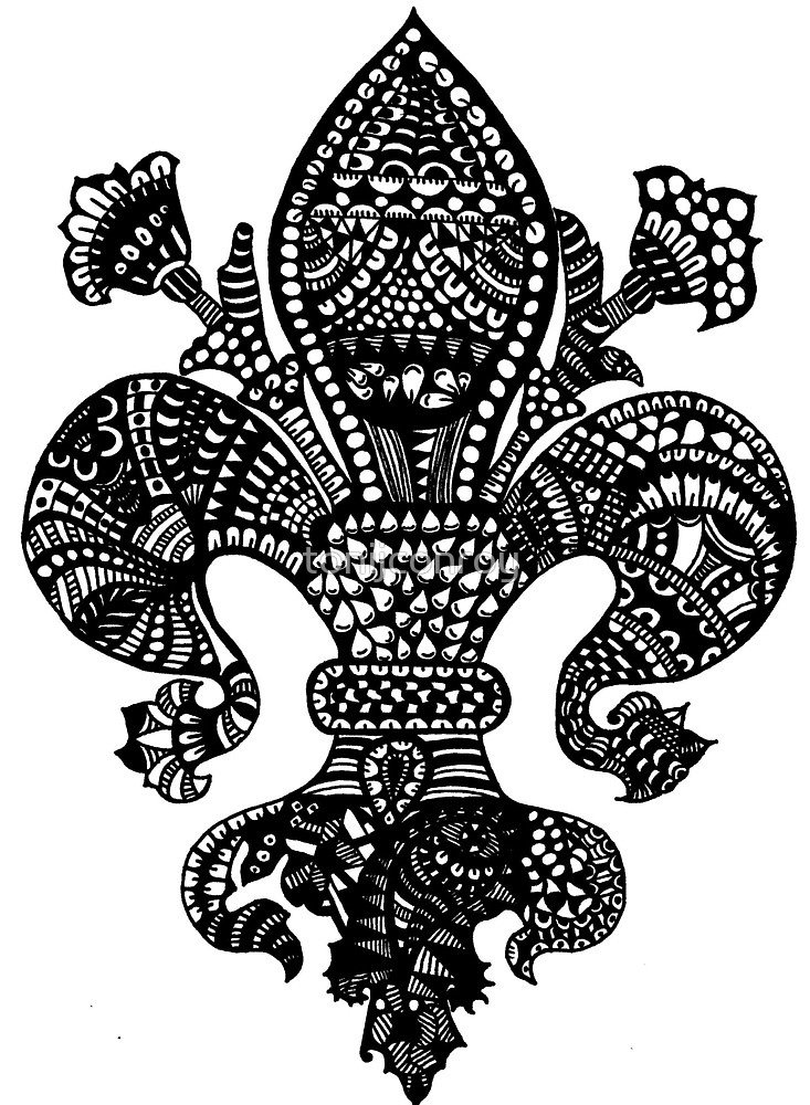 733x1000 Fleur De Lis - Fleur De Lys Drawing