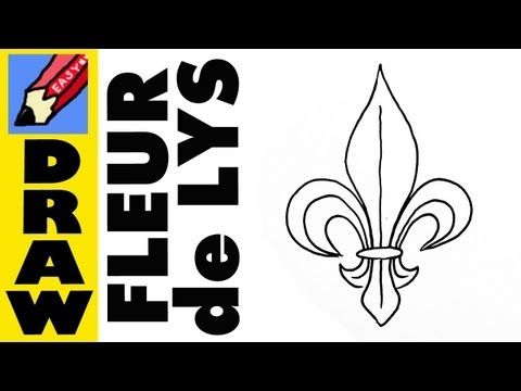 480x360 How To Draw A Fleur De Lys Real Easy Fleur De Lis Drawings - Fleur De Lys Drawing