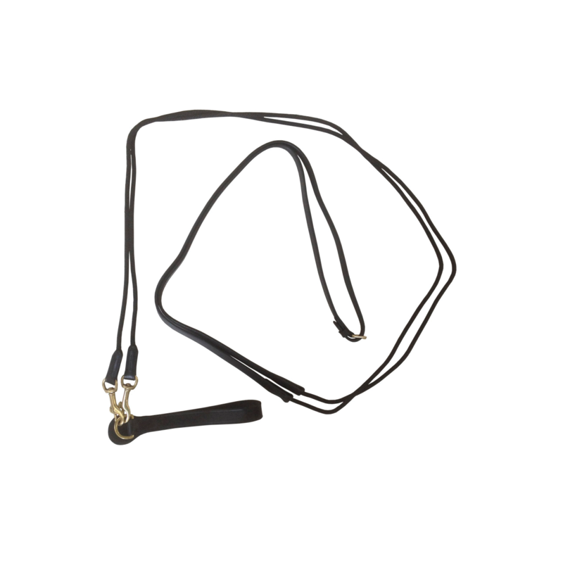 800x800 equiport rope and leather draw reins with brass clip buckles - Flex Drawing