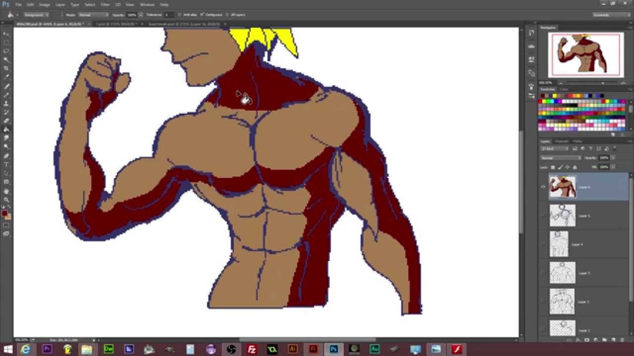 1280x720 how to draw muscles man flex biceps - Flex Drawing