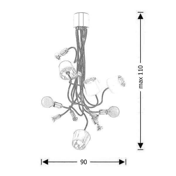 600x600 modern bulb chandelier flex - Flex Drawing