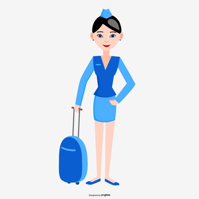 640x640 Flight Attendant Png Images Vectors And Free - Flight Attendant Drawing