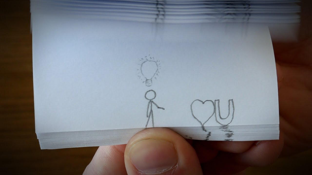1280x720 Love Flipbook - Flip Book Drawing