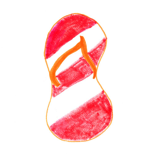 500x500 flip flop - Flip Flop Drawing
