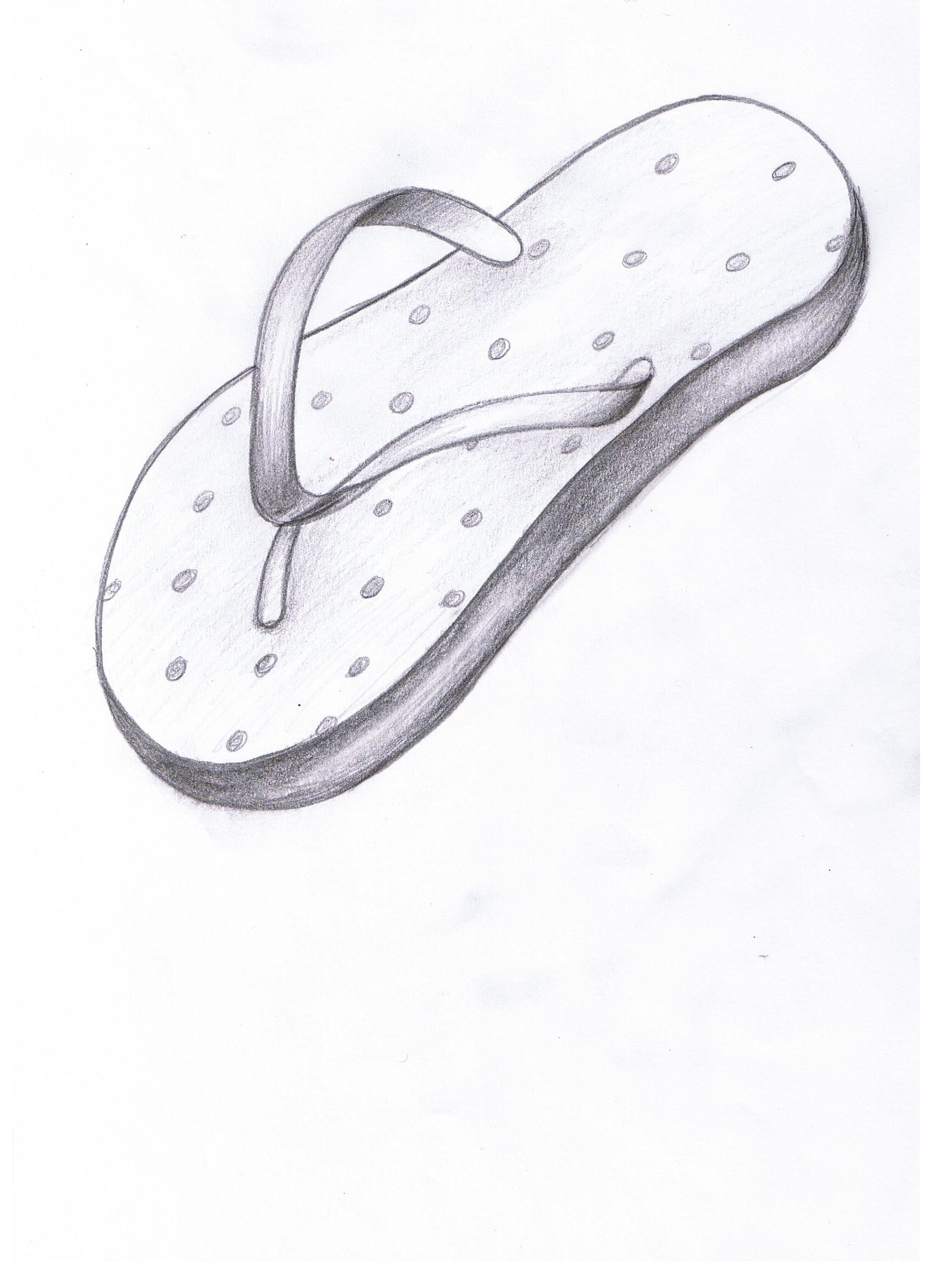 1700x2338 jandal sketch in charcoal flip flops high top sneakers, high - Flip Flop Drawing
