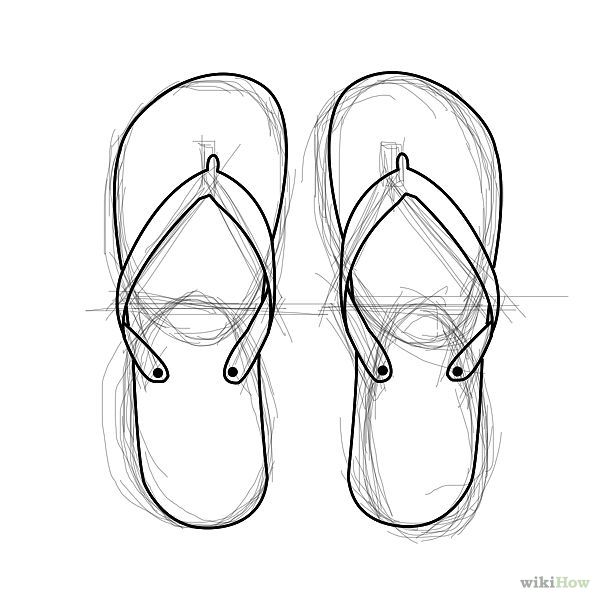 600x600 draw flip flops - Flip Flop Drawing