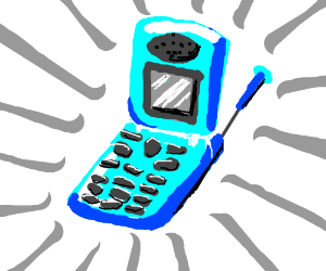 300x250 flip phone drawing - Flip Phone Drawing