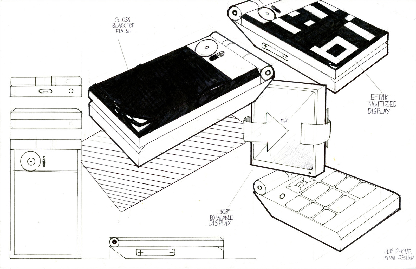 1600x1035 Modern Flip Phone Concept - Flip Phone Drawing