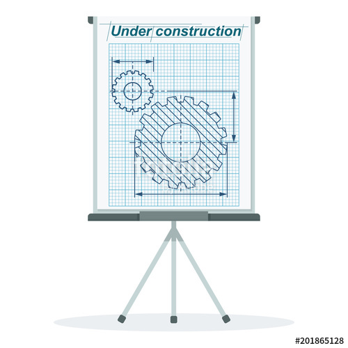 500x500 Project Under Development Drawing On A Sheet Of A Presentation - Flipchart Drawing