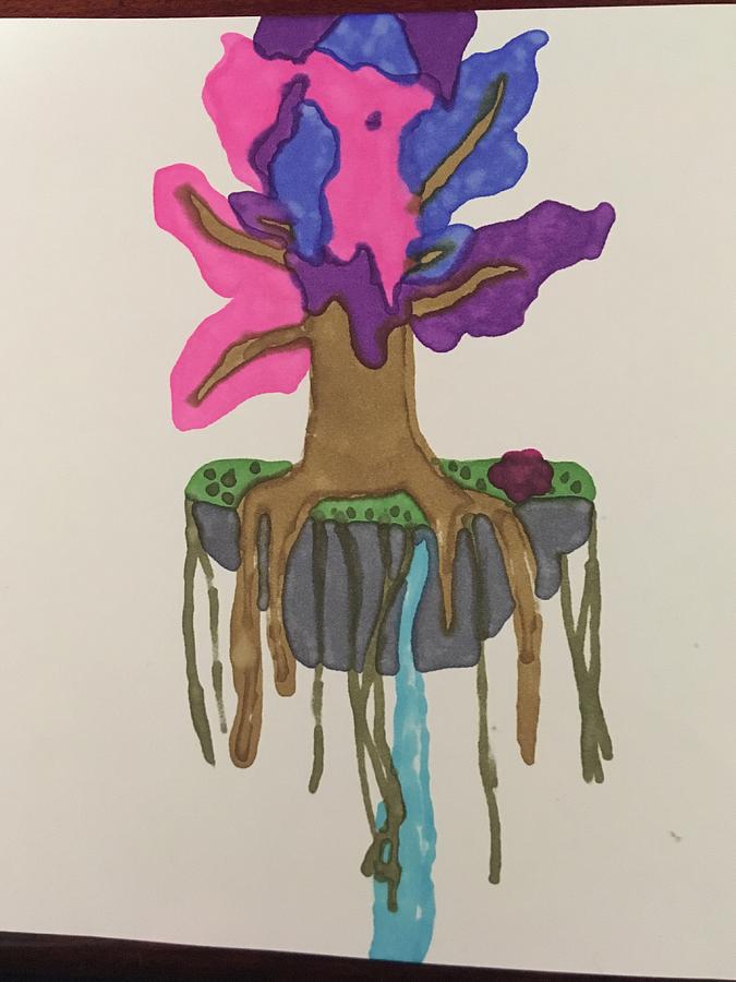 675x900 cotton candy floating island drawing - Floating Island Drawing