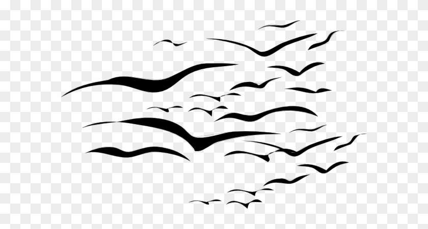 840x450 flock of birds clip art - Flock Of Birds Drawing