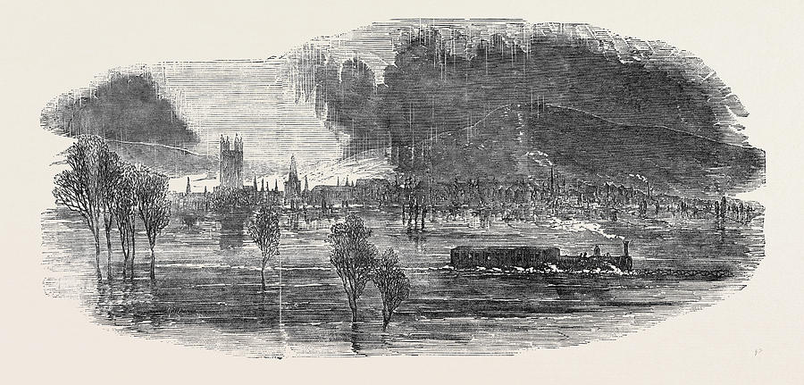 900x431 Flood At Gloucester Drawing - Flood Drawing