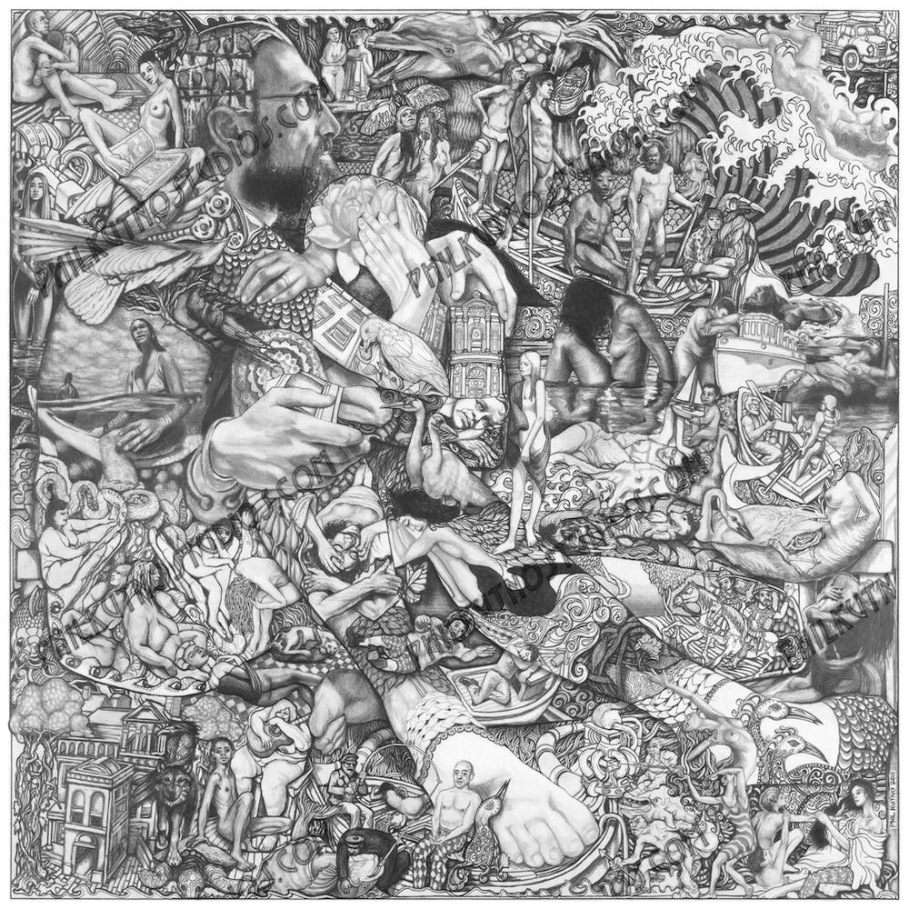 1000x1000 Pencil Drawing - Flood Drawing