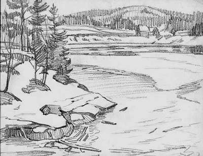 400x307 Drawings Charcoal And Pencil Wilfrid Flood Tinmangallery - Flood Drawing