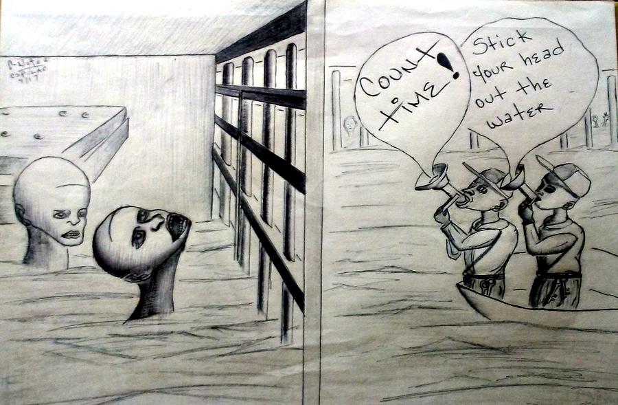 900x589 During The Flood Drawing - Flood Drawing