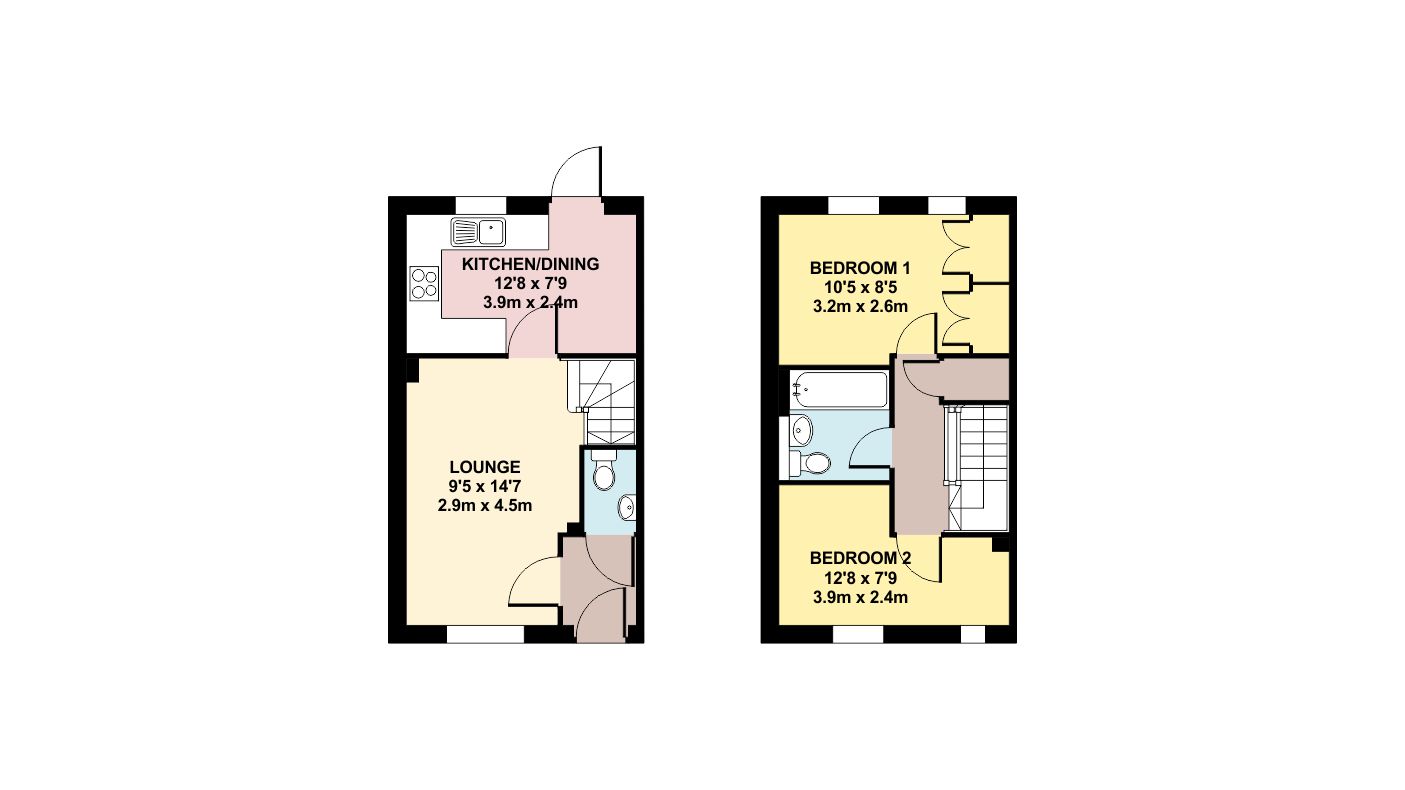 1405x790 Colour Floor Plan - Floor Plan Drawing