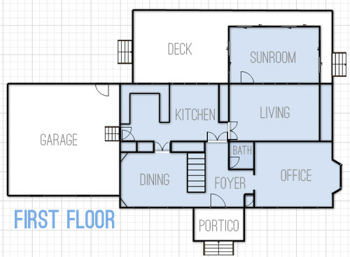 500x368 drawing up floor plans dreaming about changes young house love - Floor Plan Drawing
