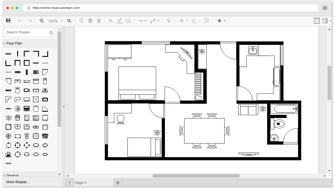 1170x665 Online Floor Plan Designer - Floor Plan Drawing