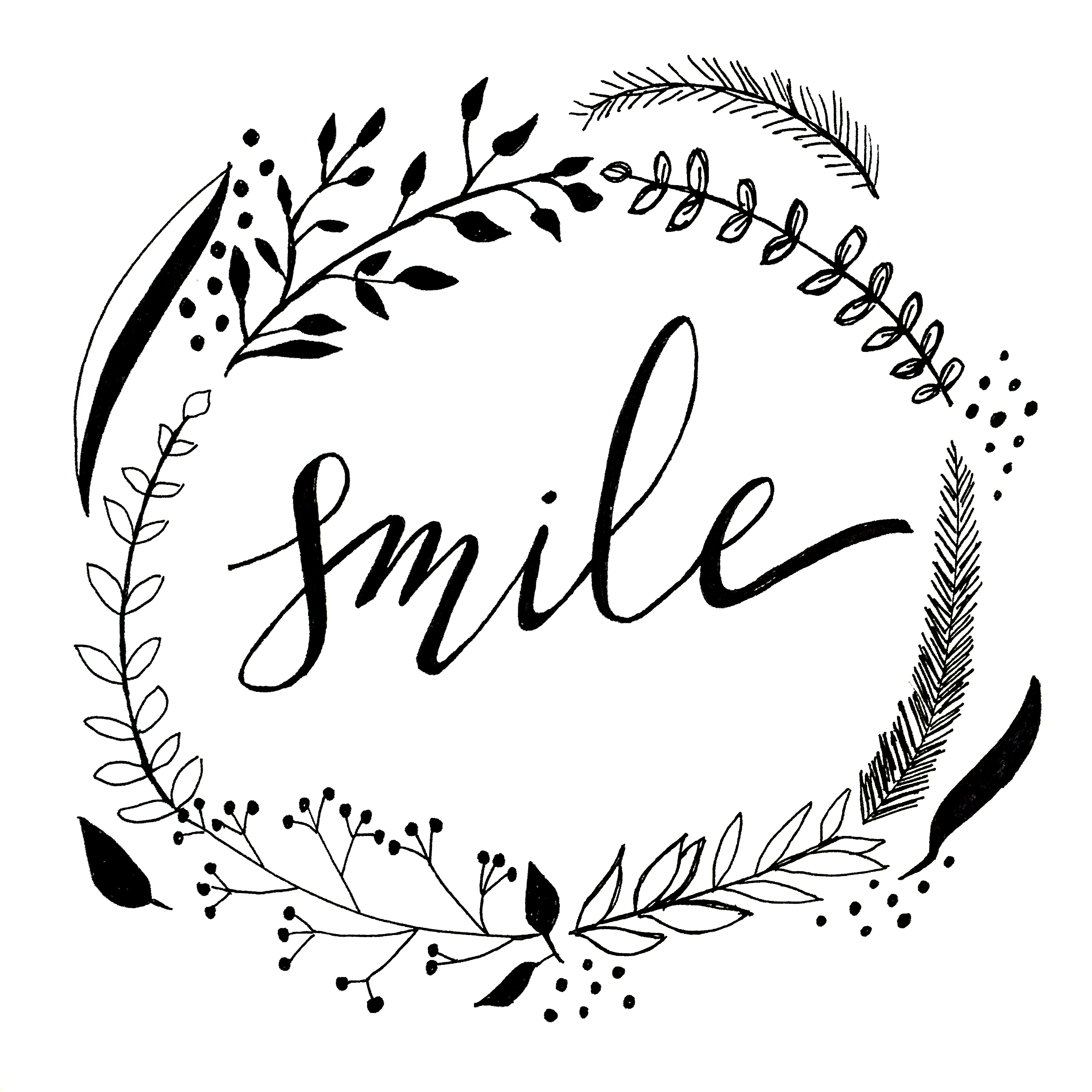 2448x2448 simple ink drawings from skillshare class amy lamp - Flora Drawing