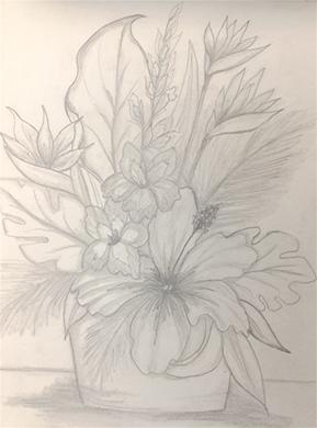 289x390 drawing and design online certification - Floral Design Drawing