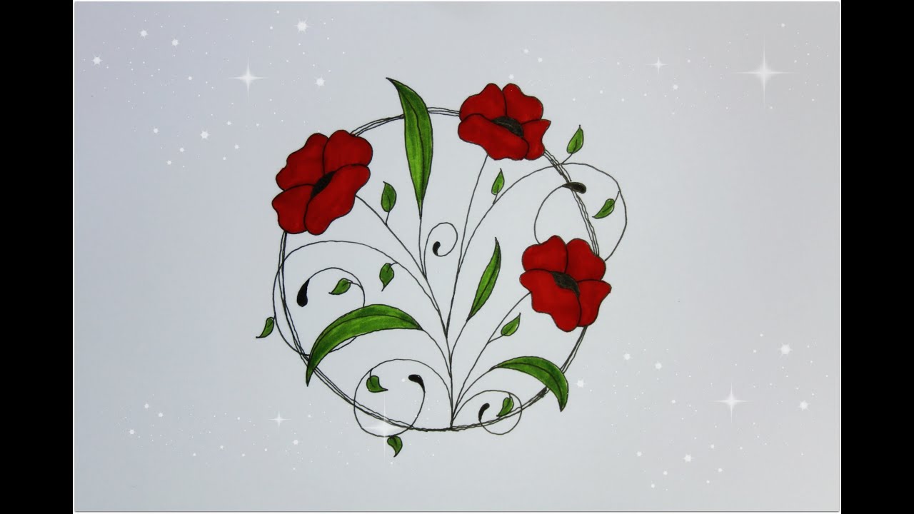 1280x720 How To Draw A Flower - Floral Drawings