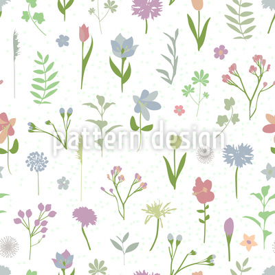 400x400 Spring Flower Drawings Design Pattern - Floral Drawings
